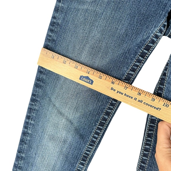 Miss Me Women’s 26 Mid Rise Skinny Jeans Fleur De Lis Pockets Embellished - Picture 8 of 16